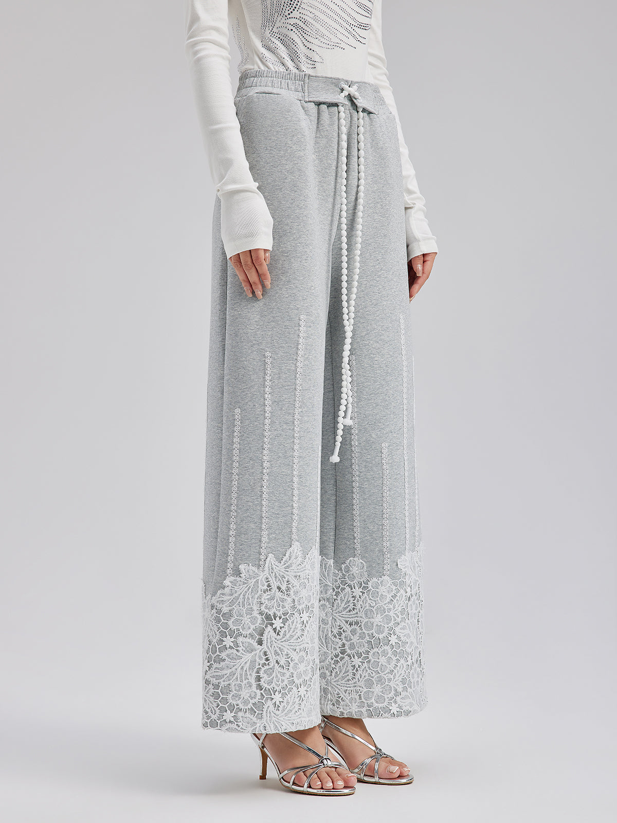 Fransız Dantel İpli Pantolon