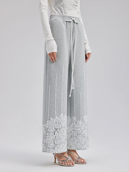 Fransız Dantel İpli Pantolon