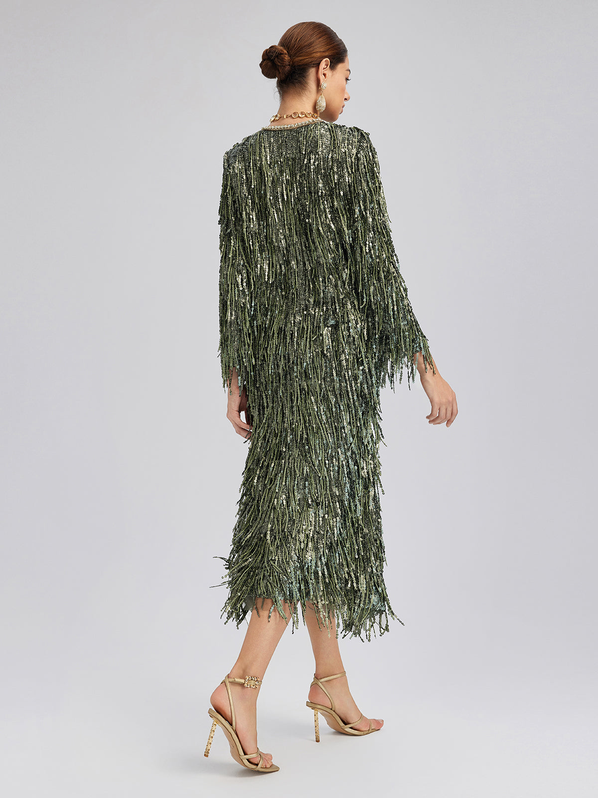 El Yapımı Pullu Püsküllü Yırtmaçlı Balık Etek