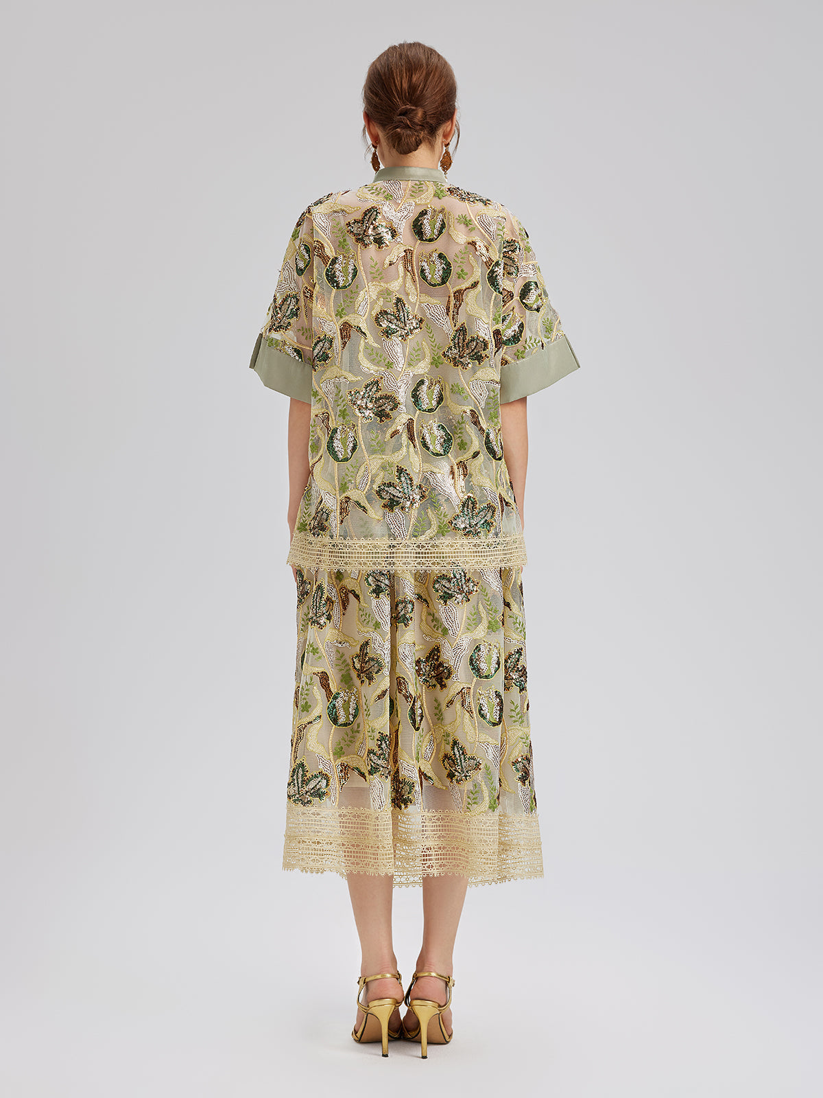 Pullu Dantelli Yarım Balıkçı Bluz