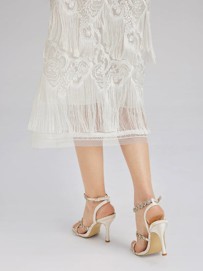 Dantelli El Yapımı Püsküllü Özel Barok Etek