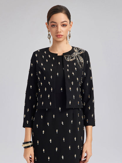 El İşlemeli Fiyonklu Ceket