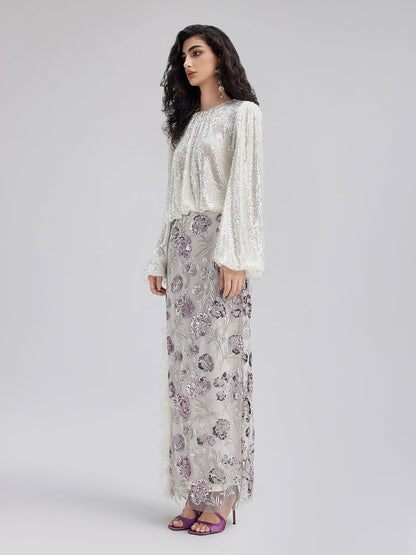 Renkli Pullu Modern Etnik Bluz