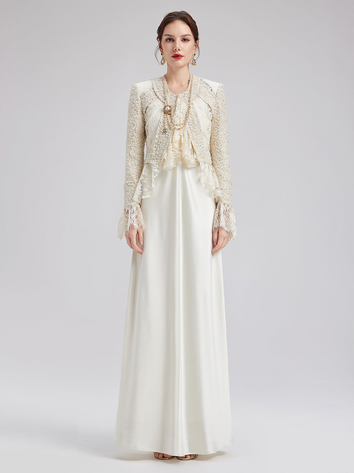 Fransız Dantel Tüvit Parçalı Ceket