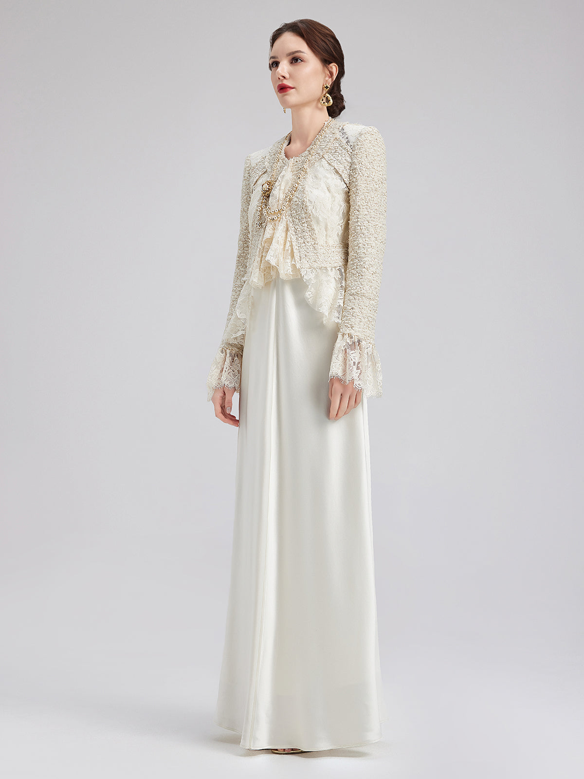 Fransız Dantel Tüvit Parçalı Ceket