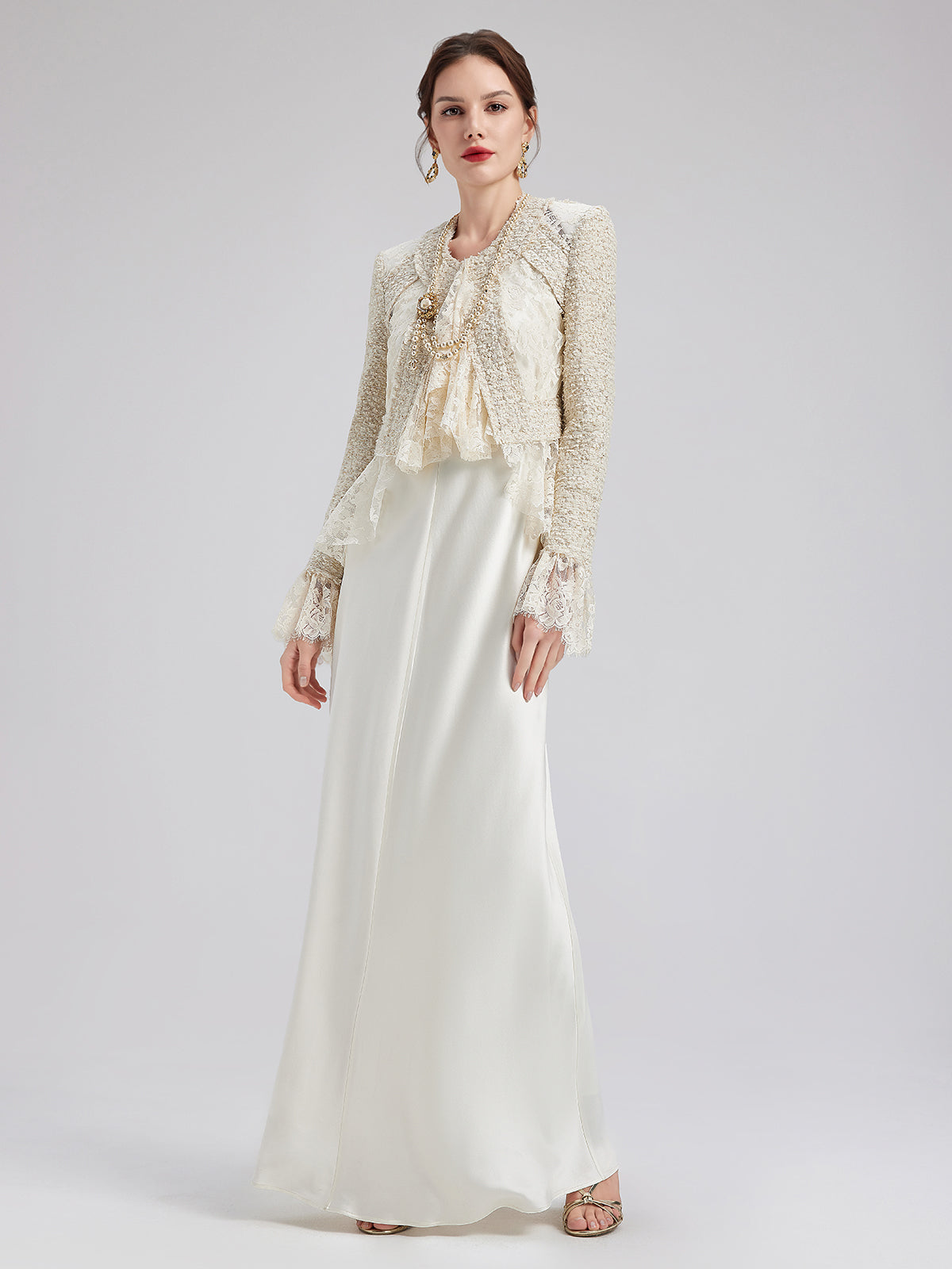 Fransız Dantel Tüvit Parçalı Ceket