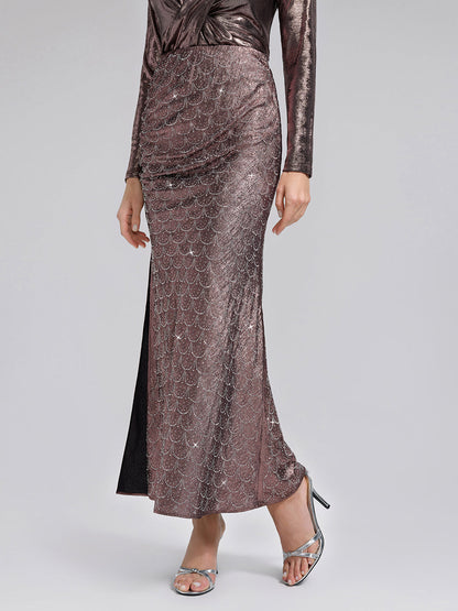 Yırtmaçlı Taşlı Balık Etek