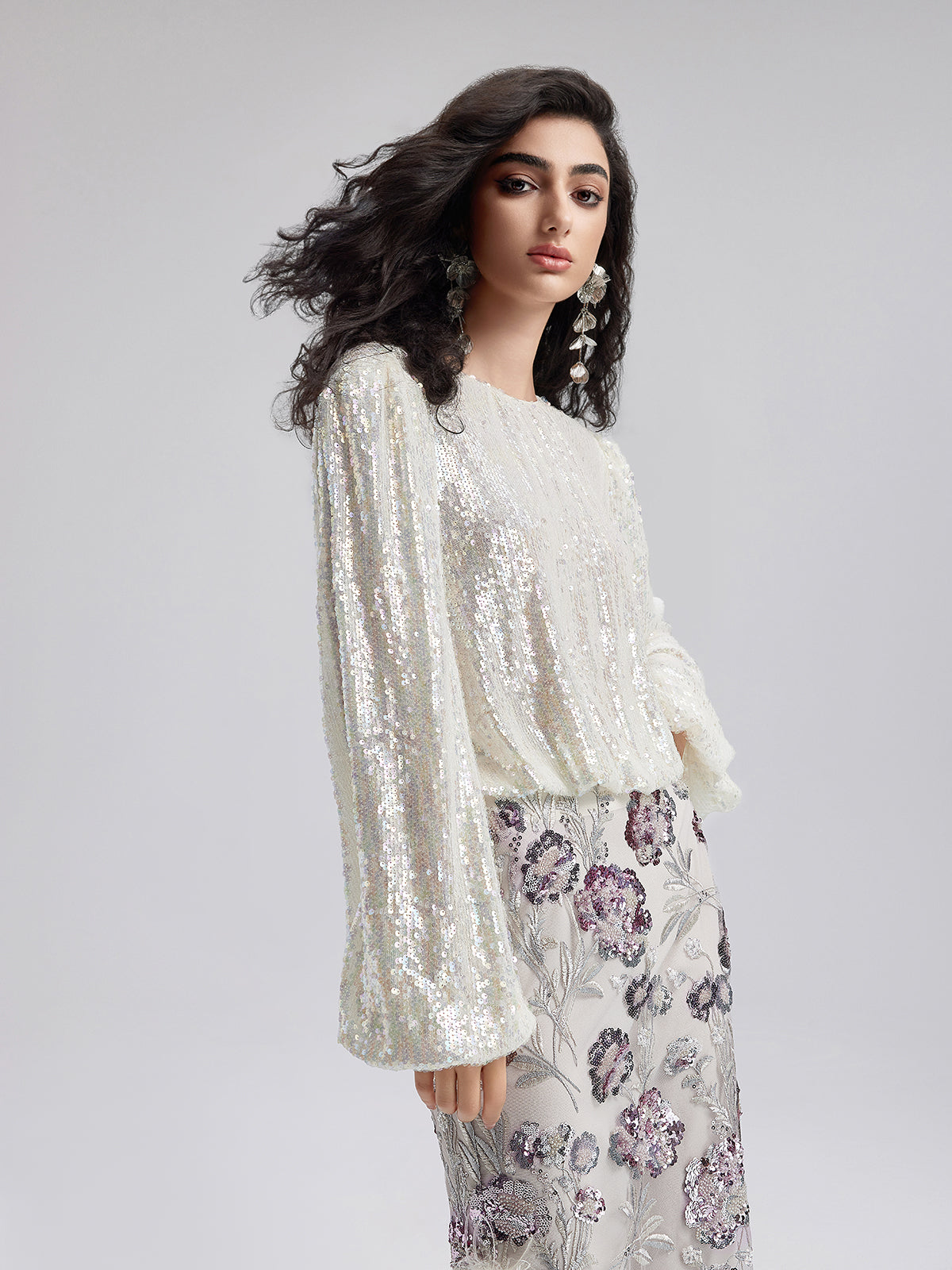 Renkli Pullu Modern Etnik Bluz