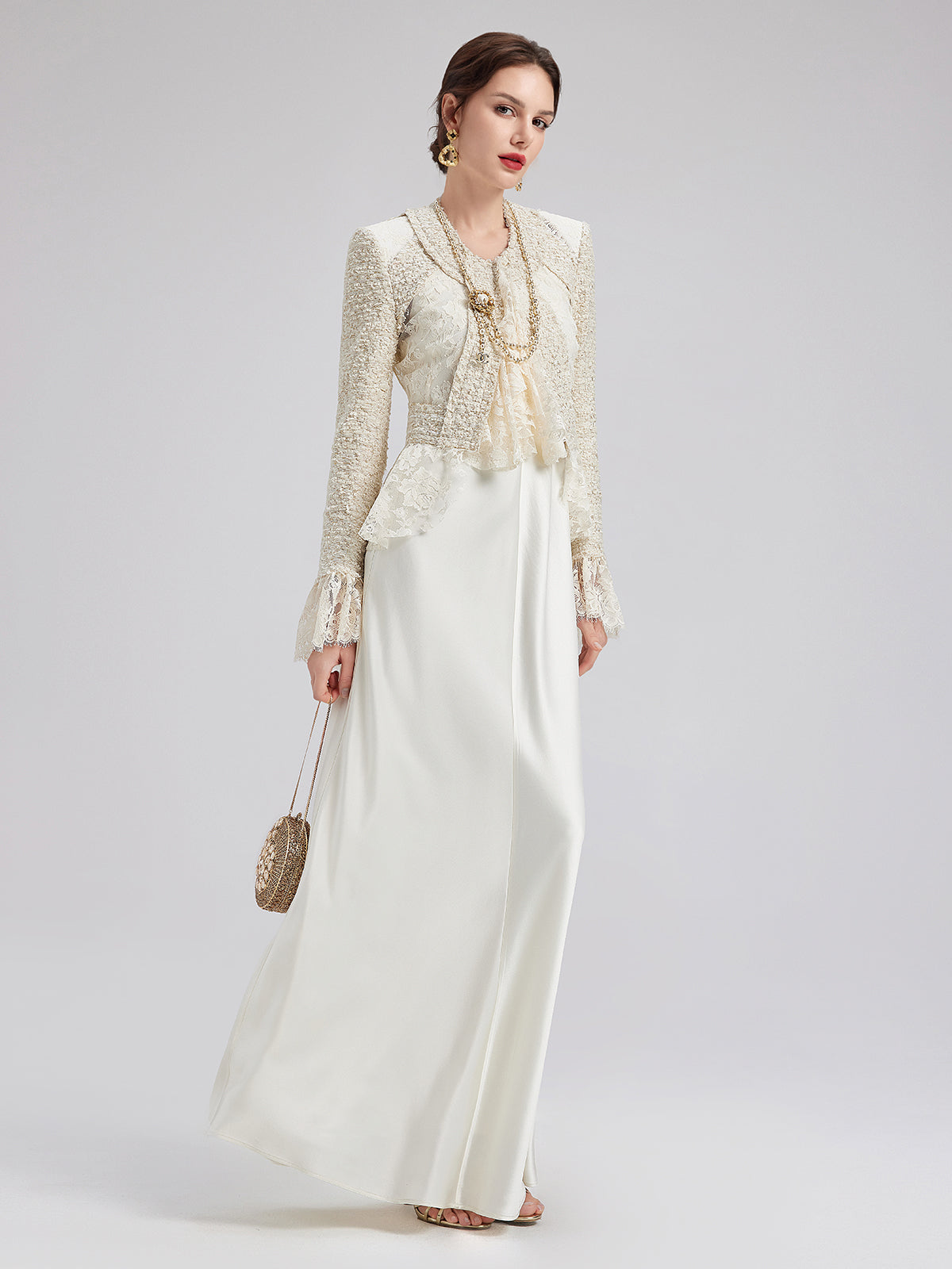 Fransız Dantel Tüvit Parçalı Ceket