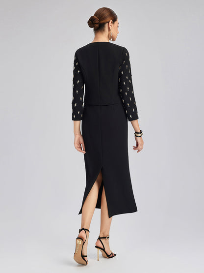 El İşlemeli Fiyonklu Ceket