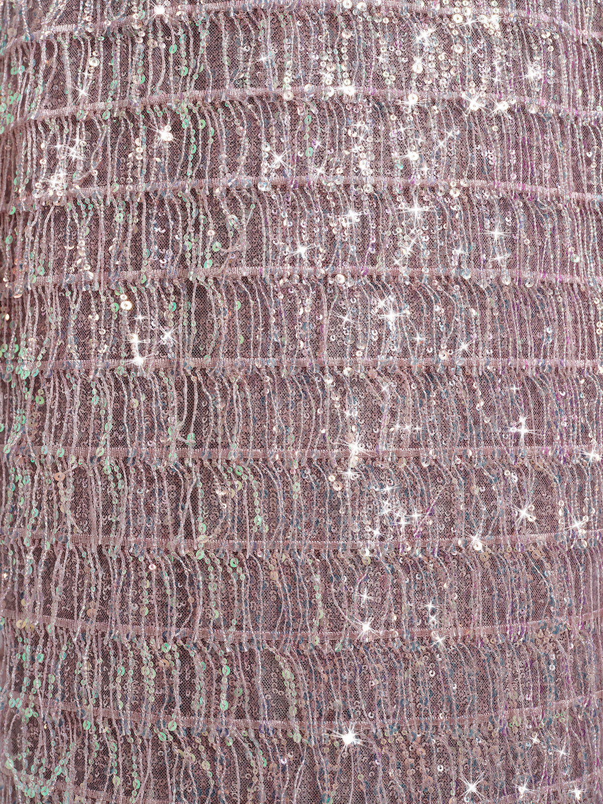 Arkası Yırtmaçlı Pullu Püsküllü Etek