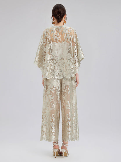 Vintage Nakışlı Rahat Pantolon