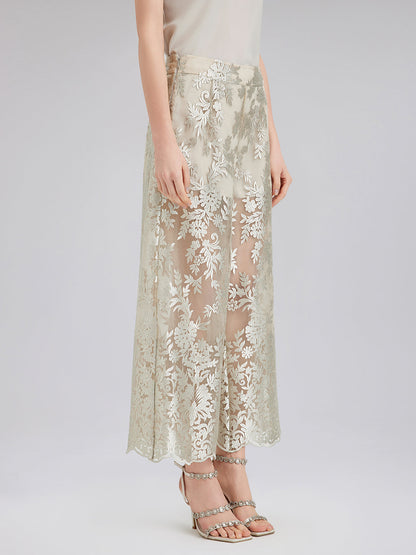 Vintage Nakışlı Rahat Pantolon