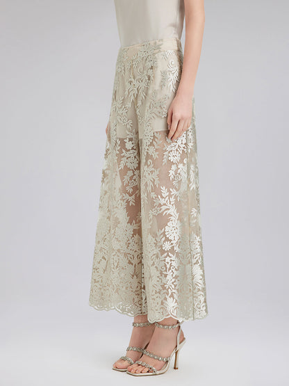 Vintage Nakışlı Rahat Pantolon