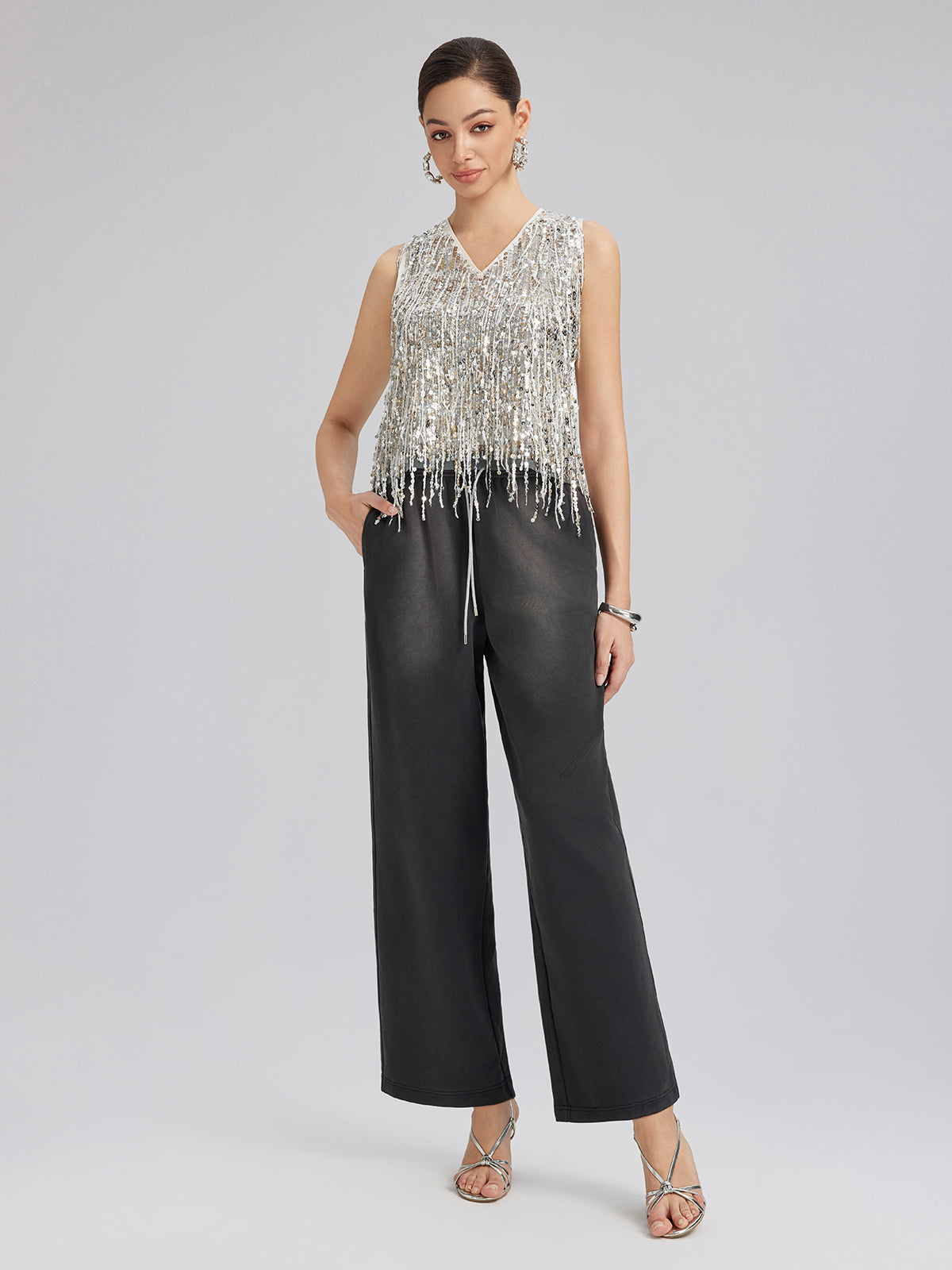 El Boyaması Renk Geçişli Eşofman Altı