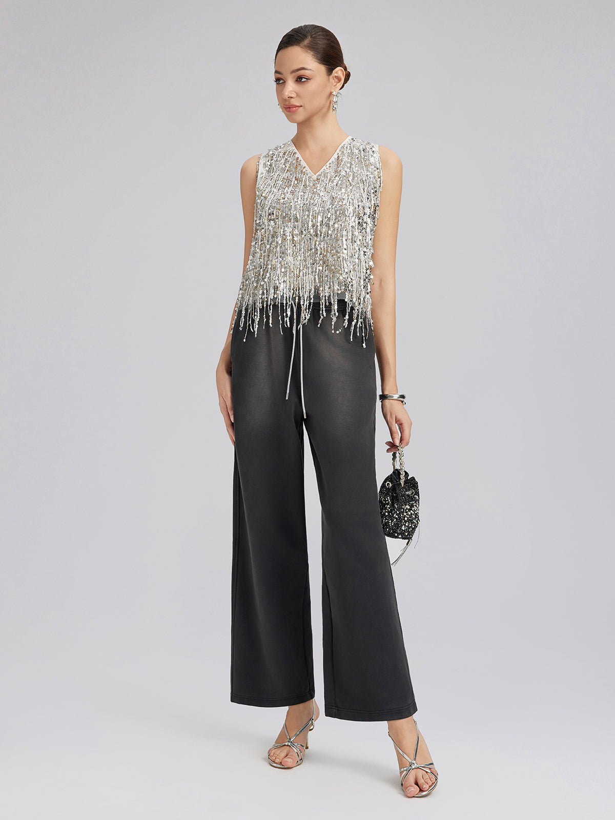 El Boyaması Renk Geçişli Eşofman Altı