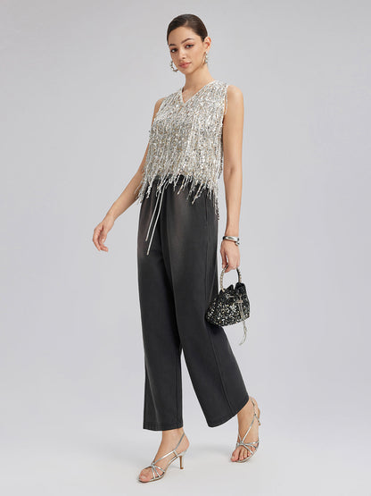 El Boyaması Renk Geçişli Eşofman Altı