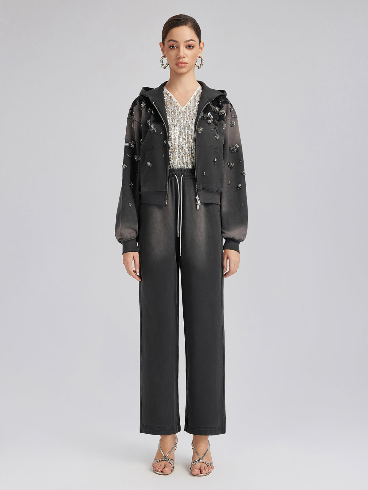 El Boyaması Renk Geçişli Eşofman Altı