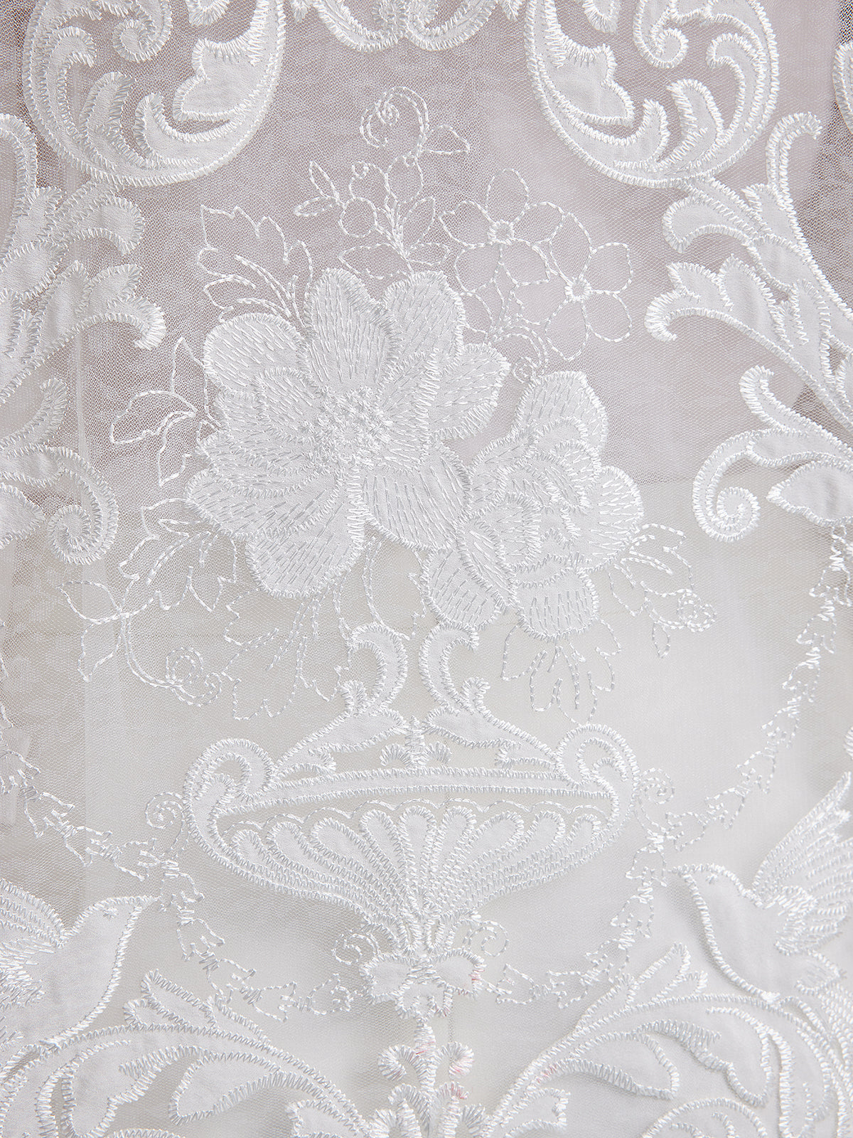 Barok Dantel Nakışlı Dik Yaka Bluz