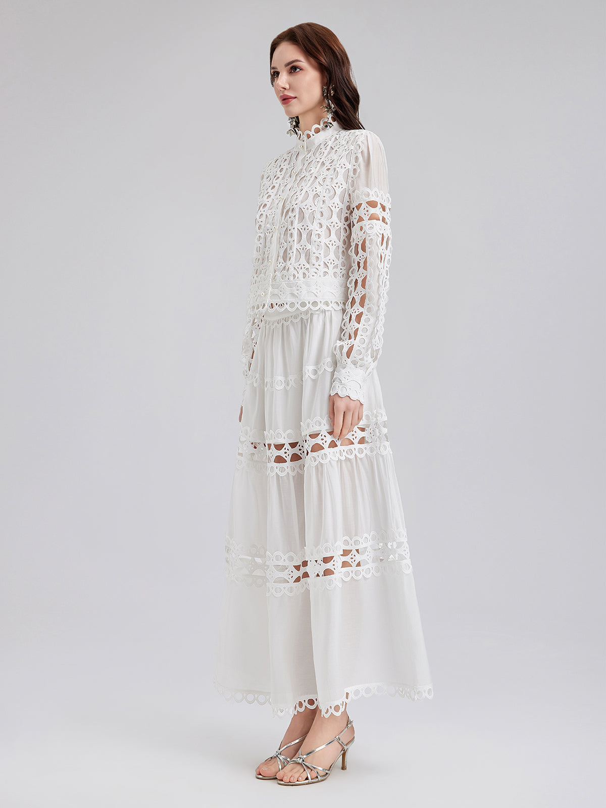 Vintage Saray Tarzı Nakışlı Gömlek