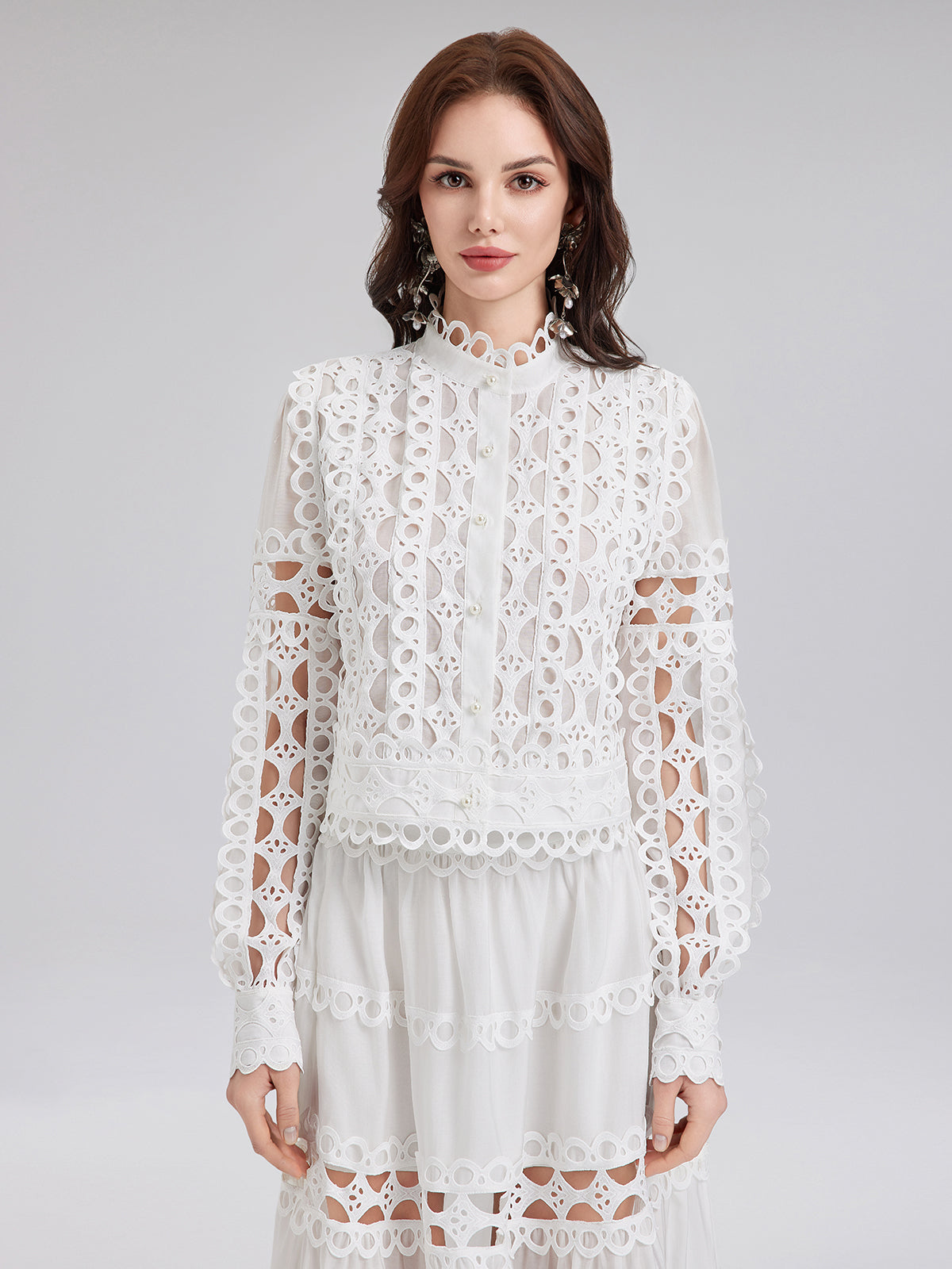 Vintage Saray Tarzı Nakışlı Gömlek