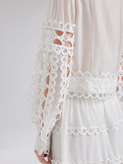 Vintage Saray Tarzı Nakışlı Gömlek