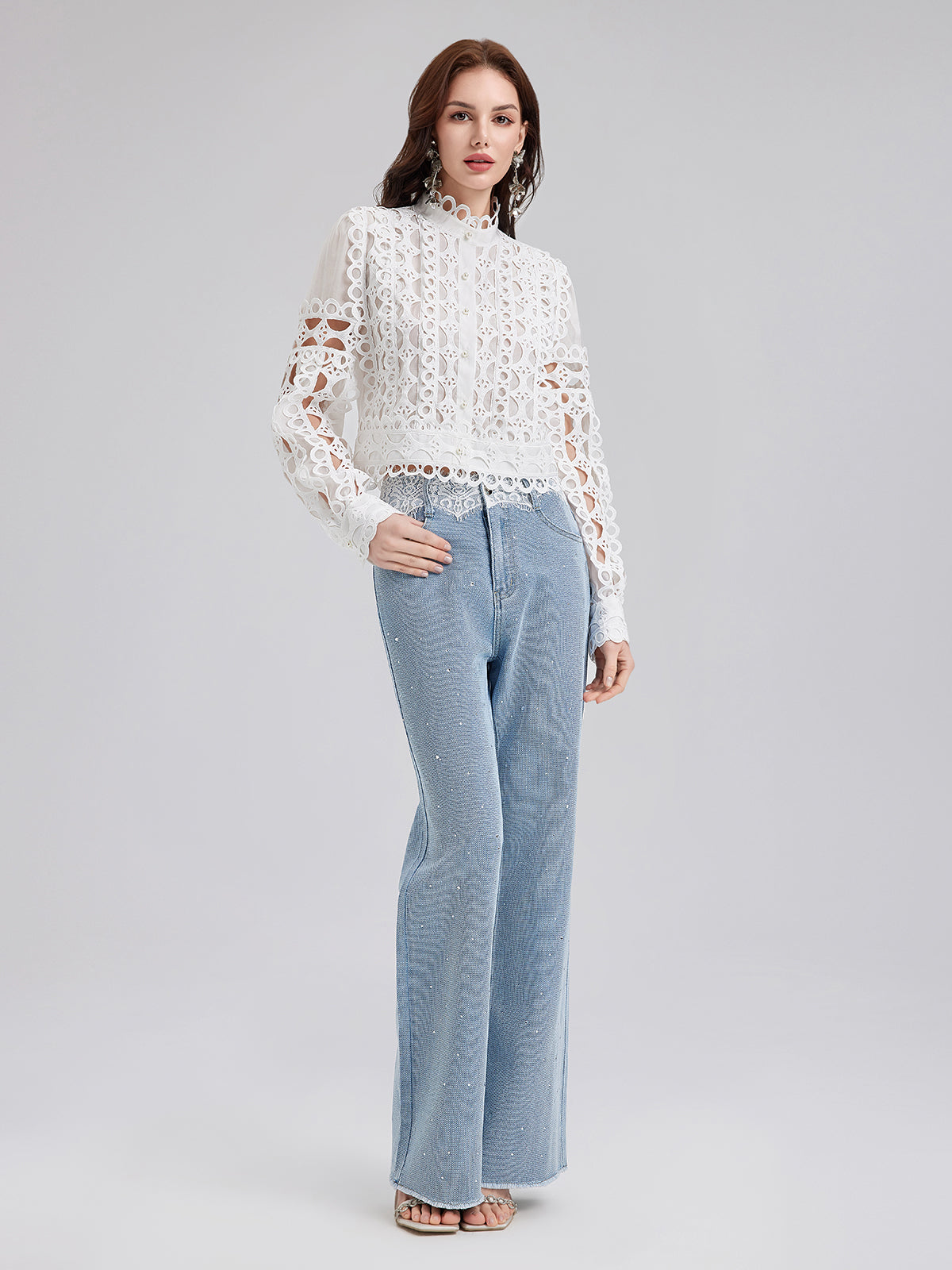 Vintage Saray Tarzı Nakışlı Gömlek