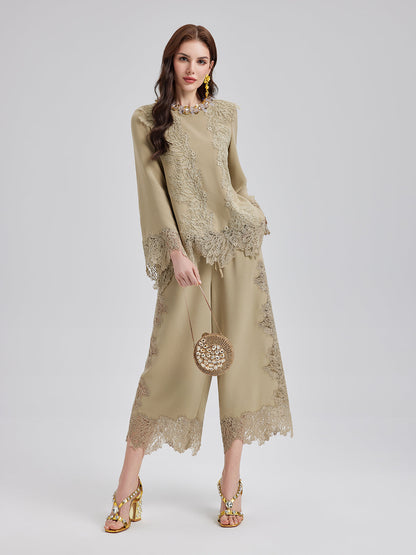 Şık Dantel Kenarlı Kısa Pantolon