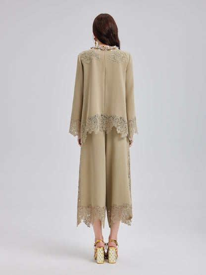 Şık Dantel Kenarlı Kısa Pantolon