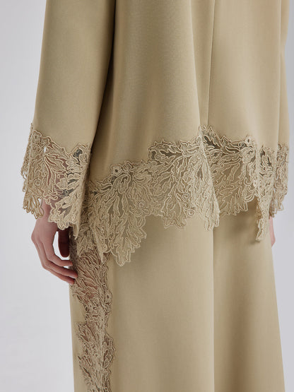 Dantel Kenarlı İspanyol Kol Bluz