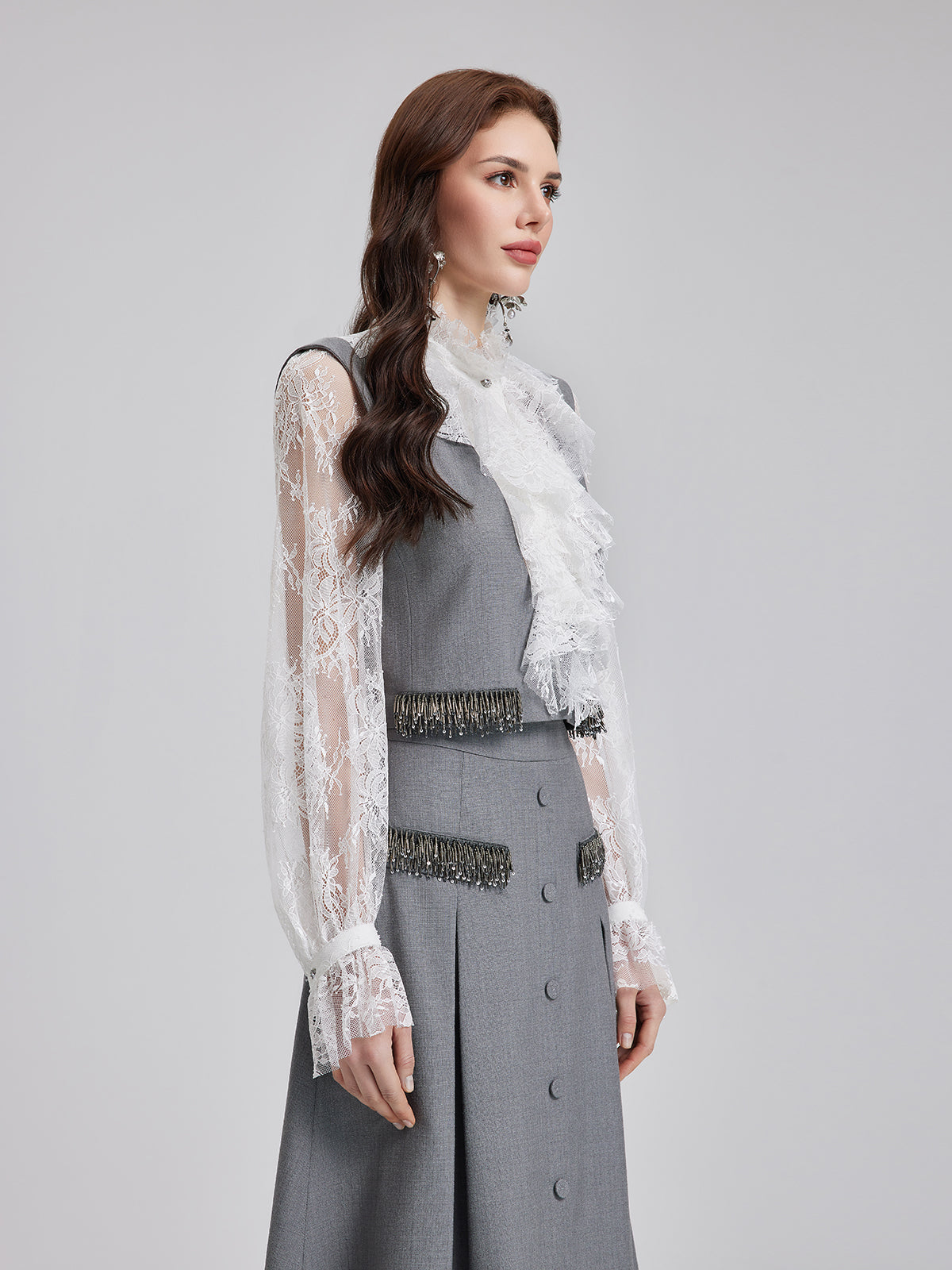 Zahmetsiz Şıklık İpek Dantel Bluz