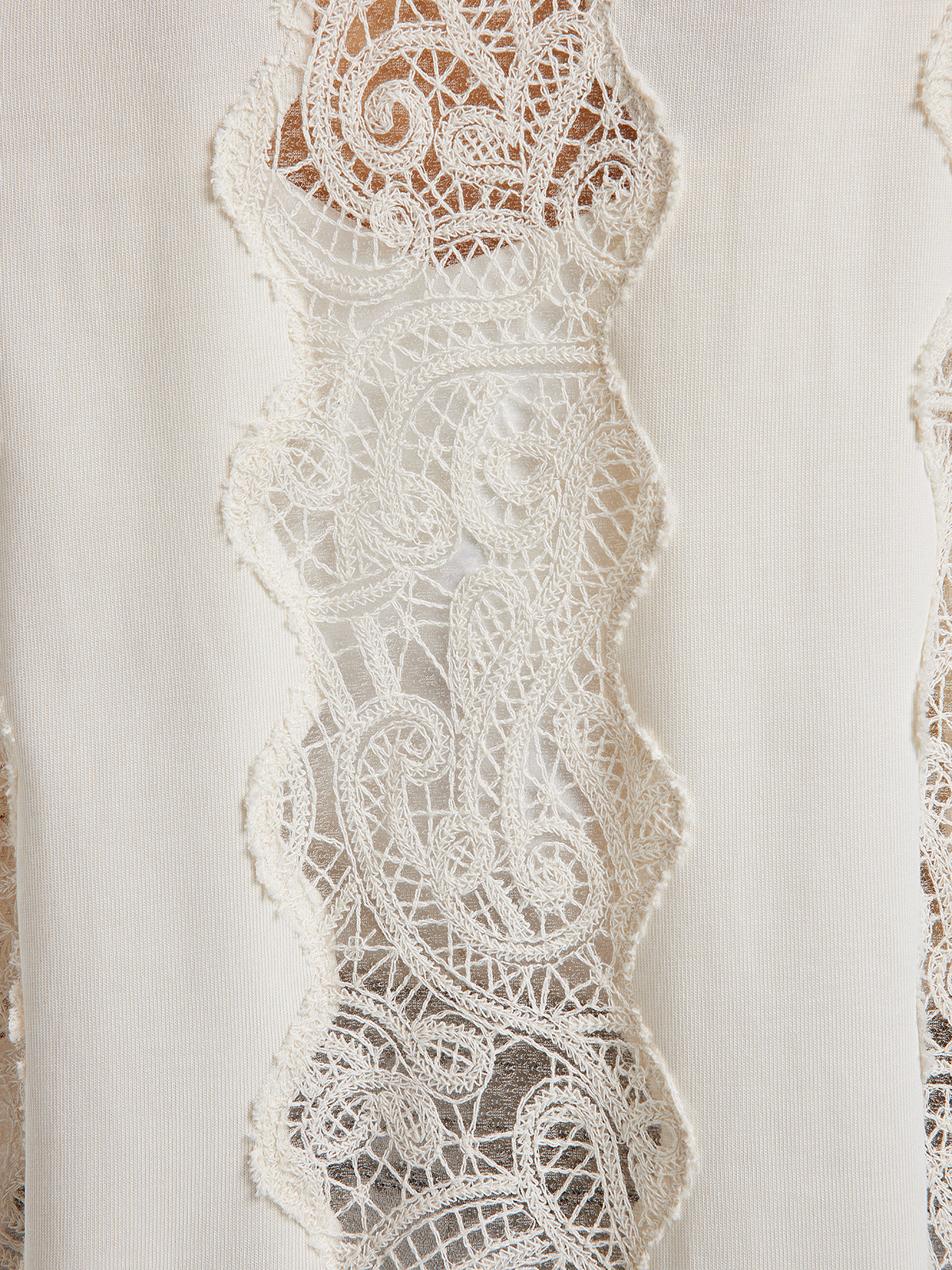 Şık Pamuklu Dantel Kenarlı Tişört