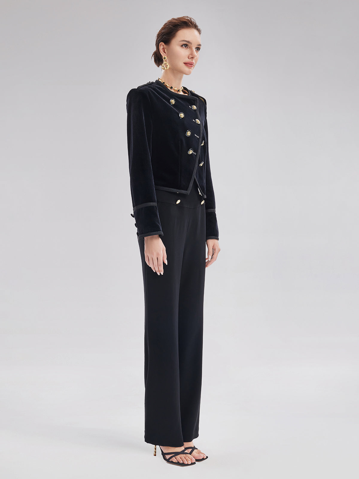 Retro Kruvaze Düz Pantolon