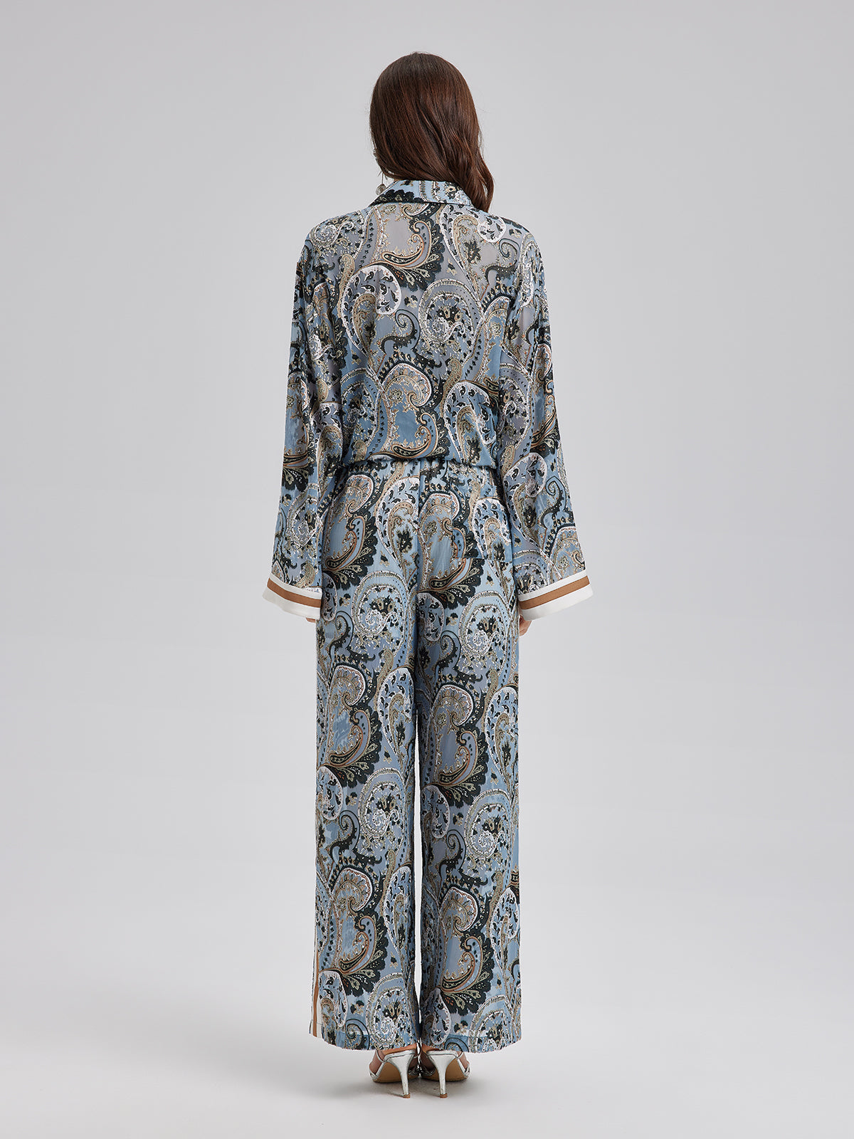 Çok Yönlü Bohem Desenli Uzun Kollu Gömlek