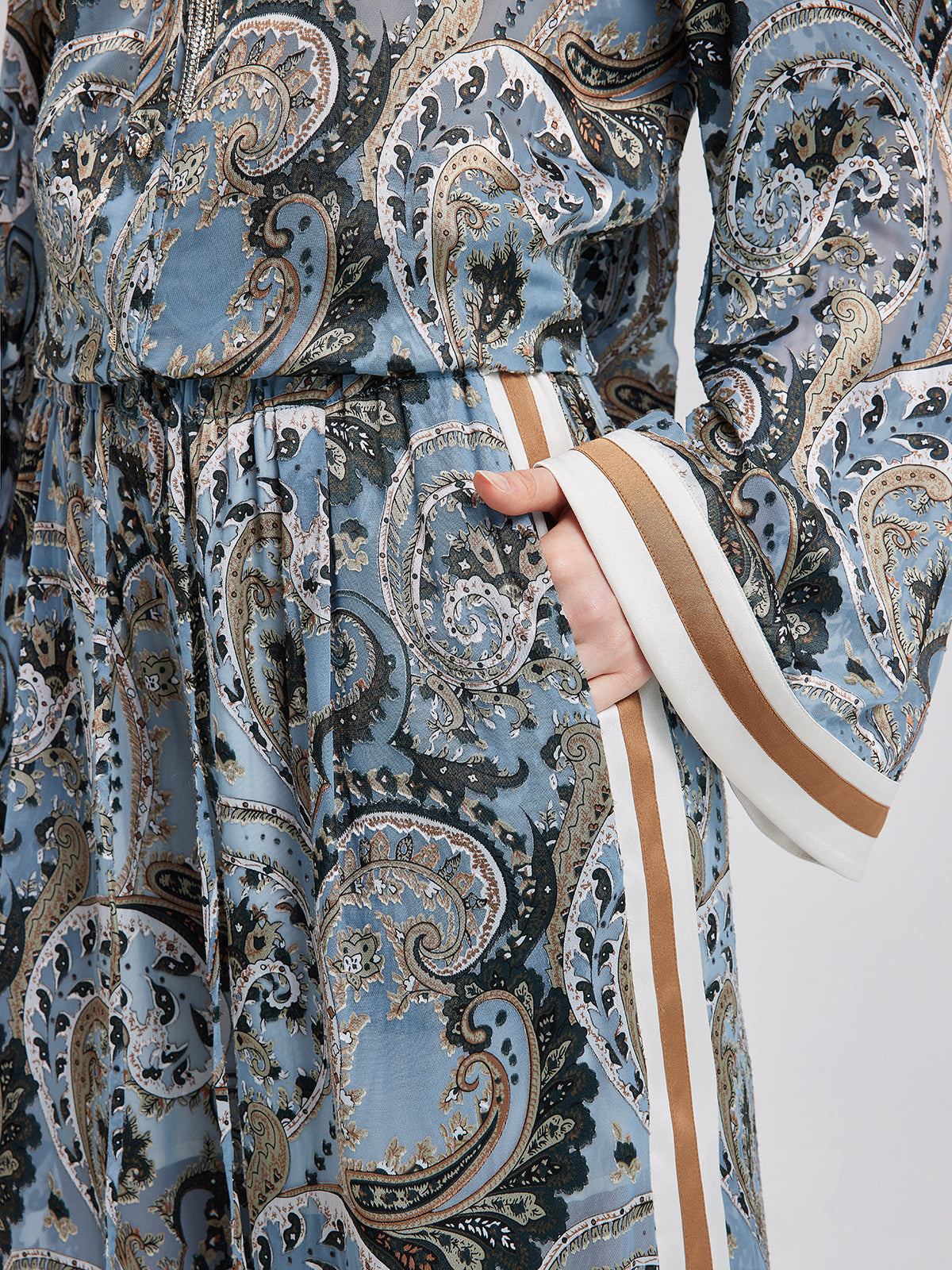 Çok Yönlü Bohem Desenli Bol Paça Pantolon