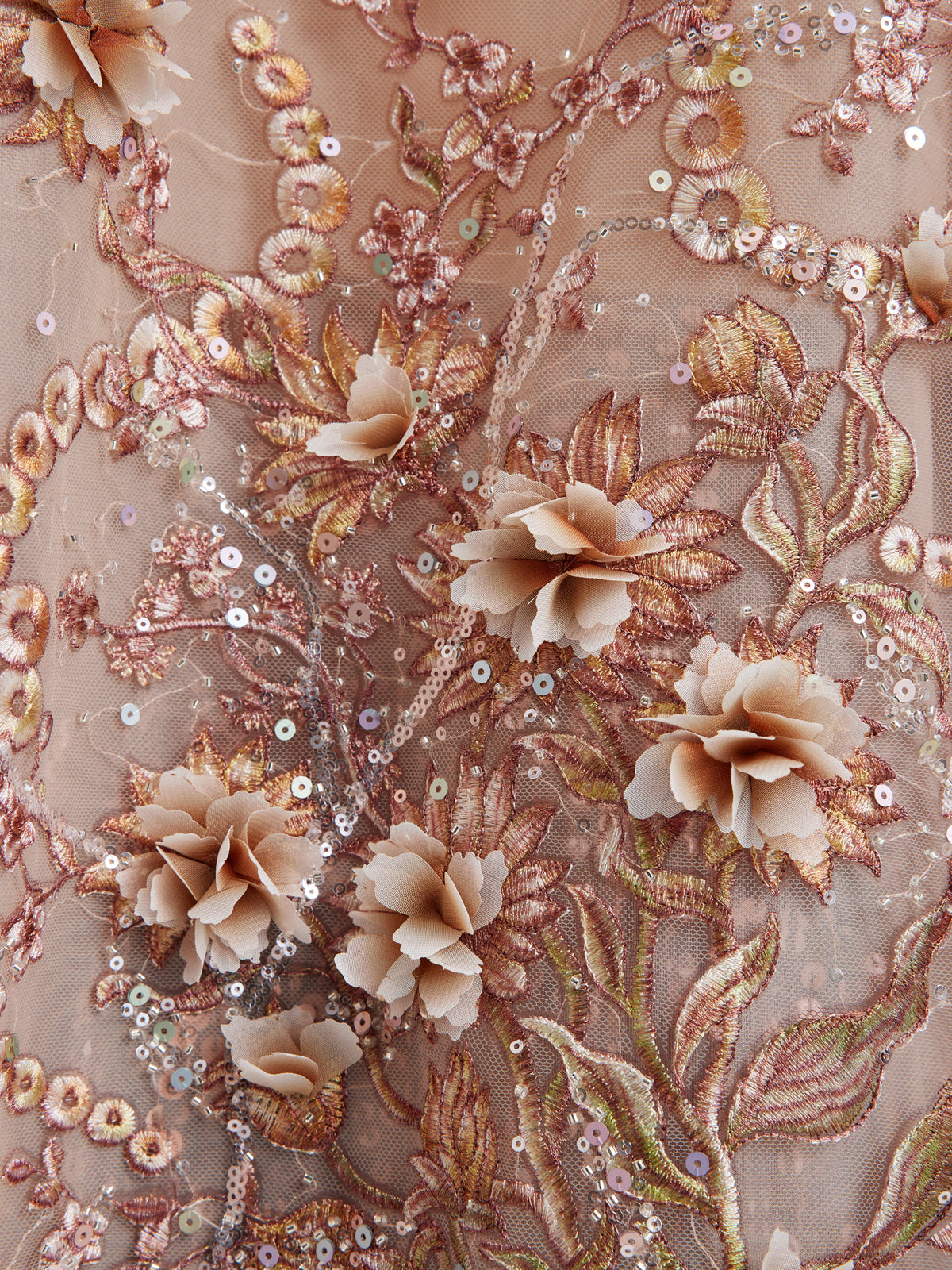 Lüks Nakışlı Çiçekli Organze Ceket