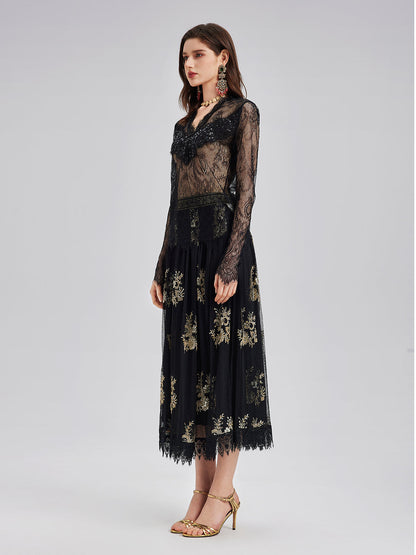 Şık Dantel İşlemeli Bluz