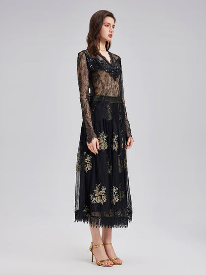 Şık Dantel İşlemeli Bluz