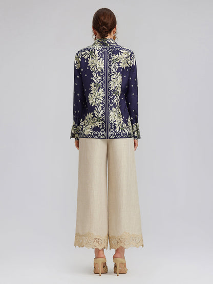 Yumuşak İpek Desenli Gömlek