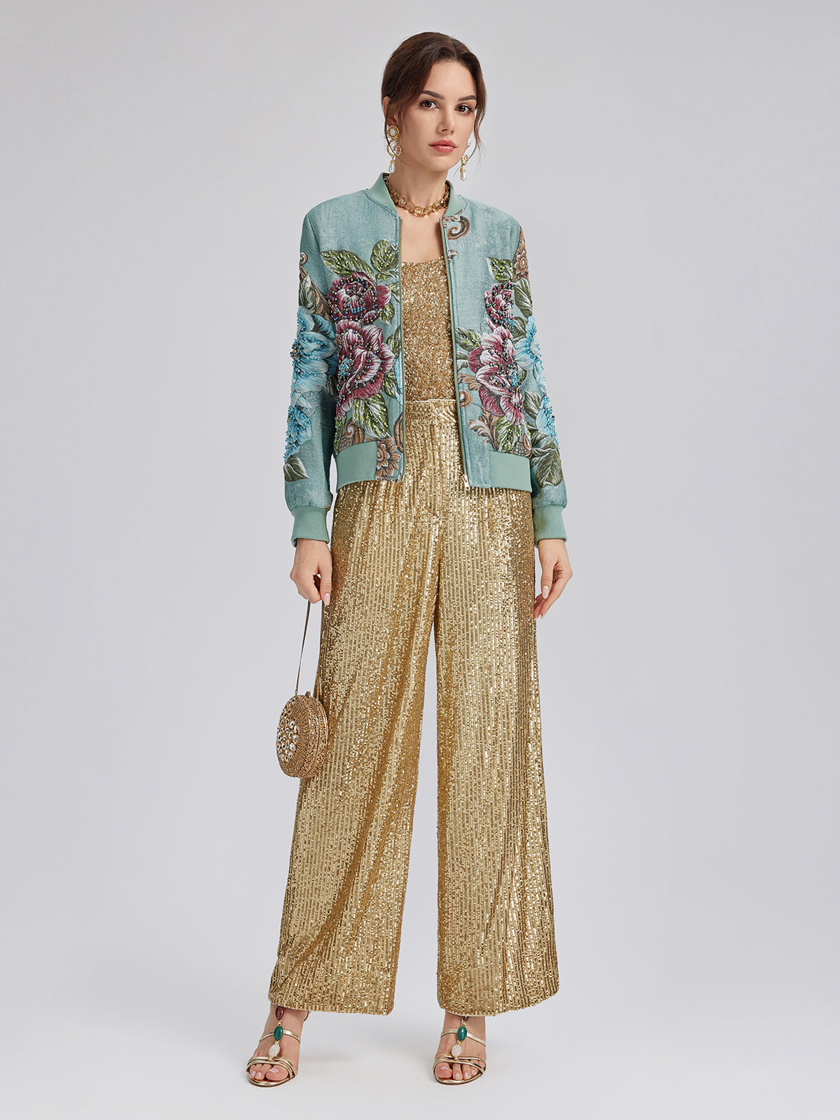 Sade Lüks Pullu Bol Paça Pantolon