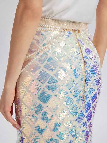 Yanar Döner Pullu Yırtmaçlı Balık Etek