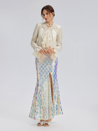 Fransız Dantel Tüvit Parçalı Ceket