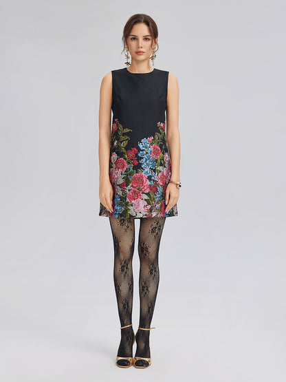 Sınırlı Üretim El Yapımı 3 Boyutlu Boncuklu Çiçekli Elbise