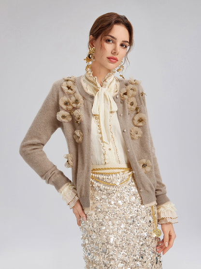 Pileli Dantel Fırfırlı Papyonlu Bluz