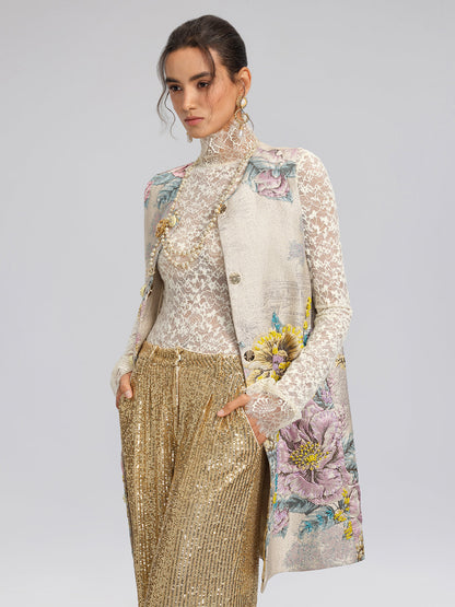 Fransız Dantelli Kazak Bluz