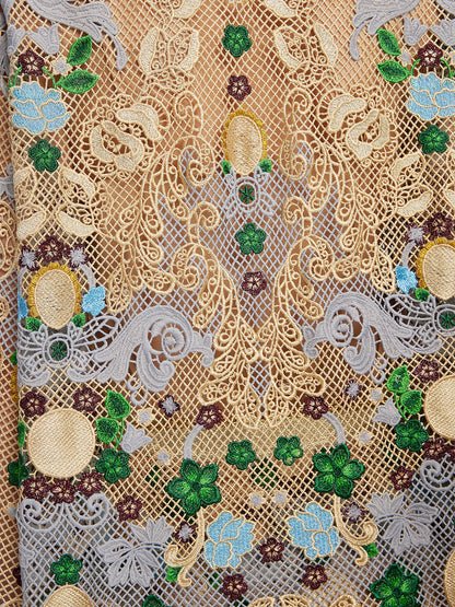 Bohem Nakışlı Çiçekli Boncuklu Bluz