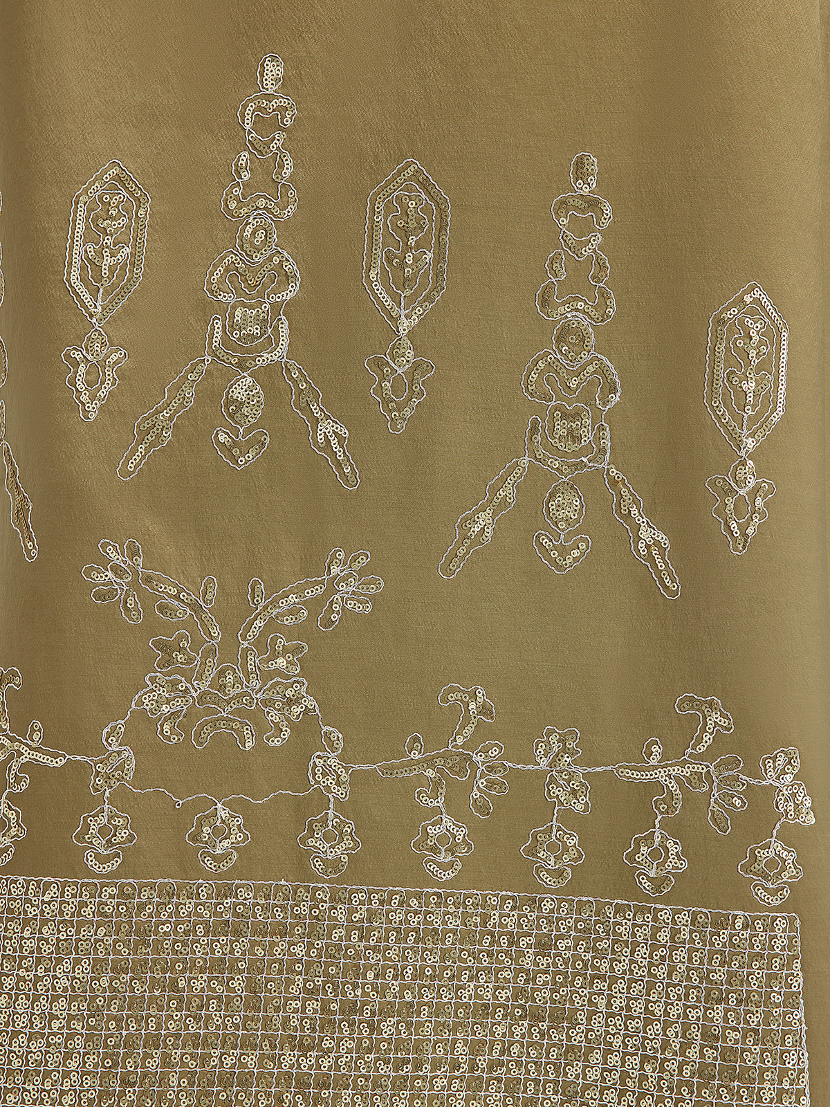 Parlak Nakışlı Çiçekli Etek