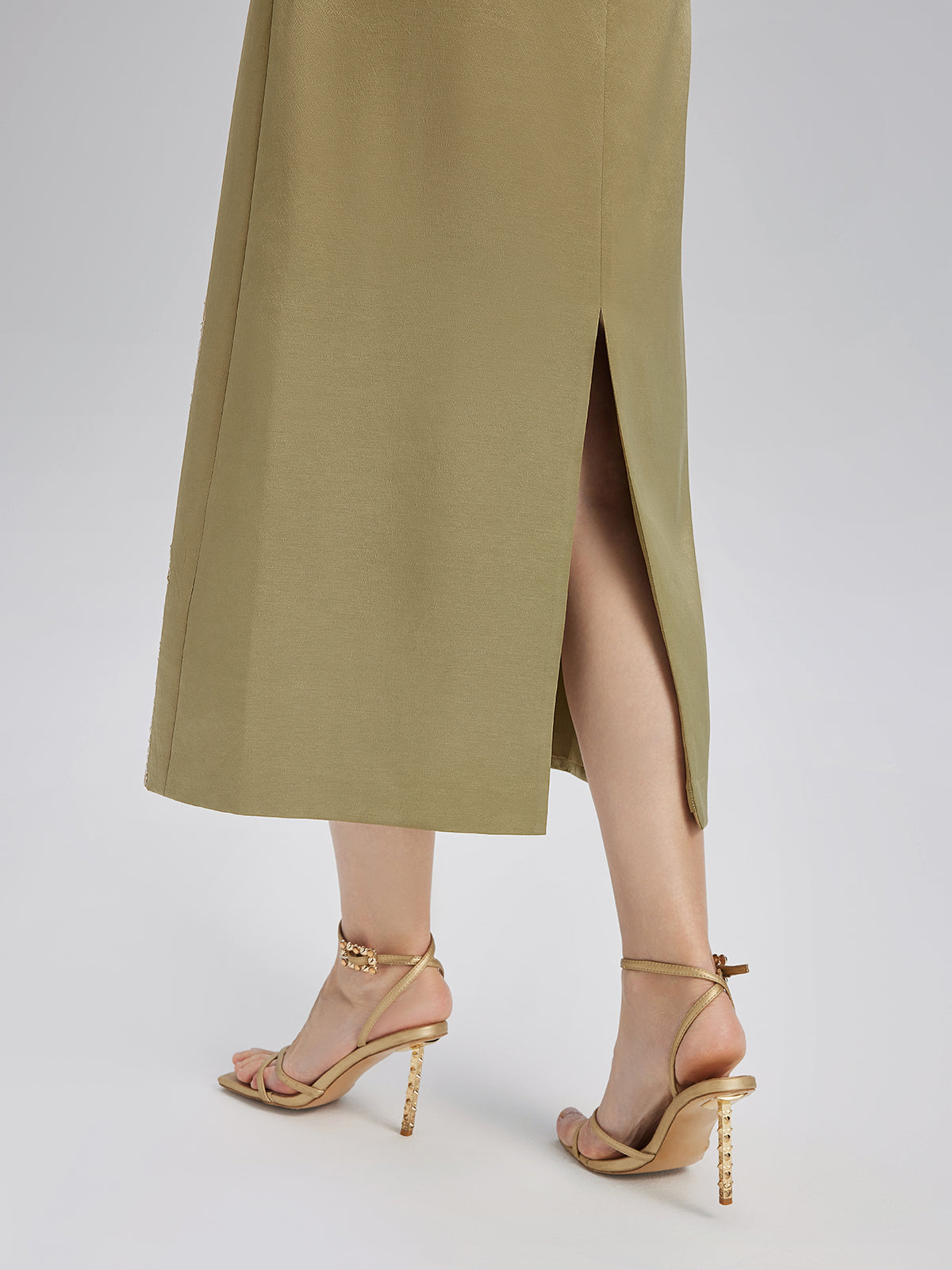 Parlak Nakışlı Çiçekli Etek