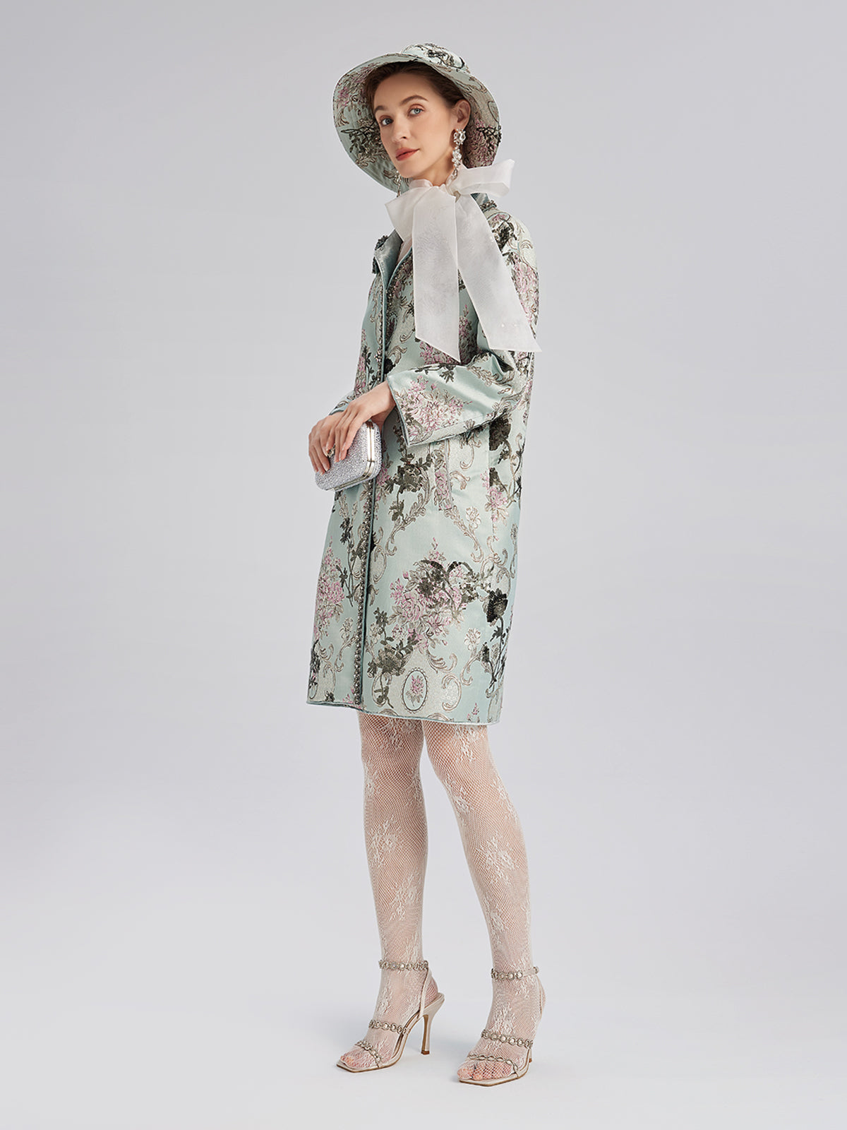 El İşlemeli Pullu Çiçek Desenli Ceket