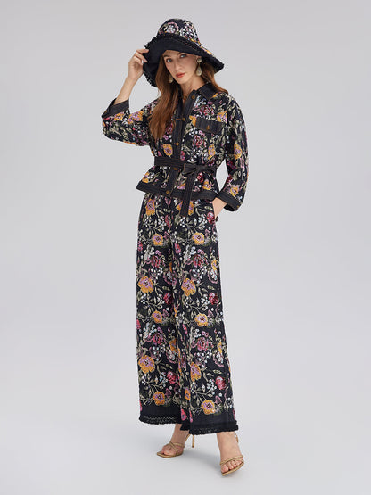 Pullu Nakışlı Kesik Paça Kot Pantolon